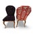 Postmodern Set of Four Hollywood Regency Slipper Chairs With Jonathan Adler Fabric & Chrome Legs For Sale - Image 3 of 3