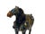 Ceramic Oriental Ceramic Sancai Dark Blue Brown Beige Fengshui Artistic Horse Figure For Sale - Image 7 of 11