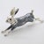 Vintage Italian Handmade Silver Running Hare Figurine, 1980s For Sale - Image 14 of 14