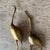 1960s Vintage Brass Crane Bird Statues Elegant Mid Century Decorative Sculpture Pair For Sale - Image 5 of 14
