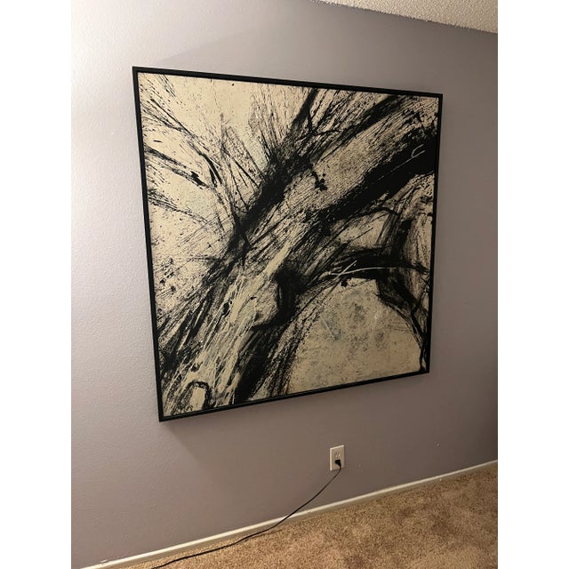 Original 2003 Acrylic on Canvas HorsePainting by Indian Artist Kisalay Pramodray Vora Aprox. dimensions: 54"x54" Very good...