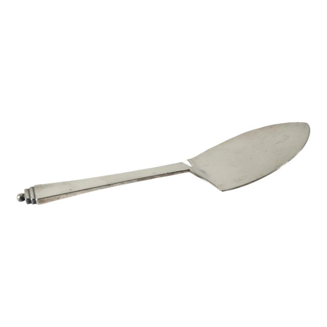 Mid-Century Modern Sterling Silver Server in Pyramid Pattern by Georg Jensen For Sale