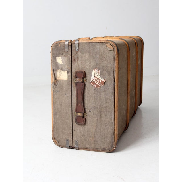 Vintage 1950s Cunard Line Steamer Trunk For Sale - Image 9 of 12