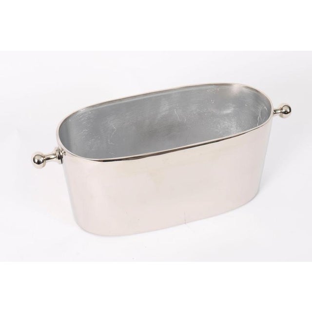 Gold Vintage Silver-Plated Champagne Cooler on Stand, 20th Century For Sale - Image 8 of 14