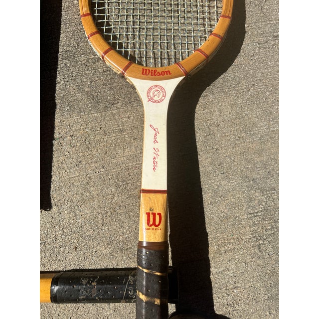 Up for consideration is a beautiful vintage collection of wooden Wilson tennis rackets that include: Billie Jean King...