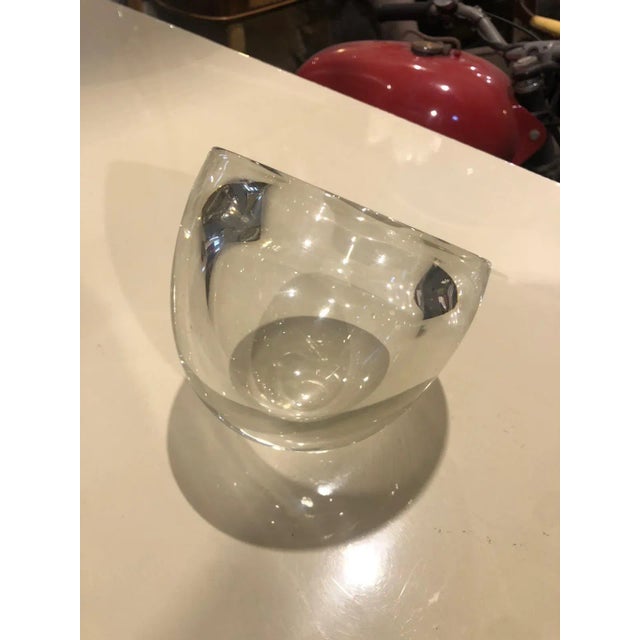 Mid-Century Modern Oval Bowl in Transparent Murano Glass by Alfredo Barbini For Sale - Image 4 of 9