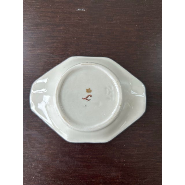 Limoges, France Vintage Limoges Pink and Gold Small Ashtray For Sale - Image 4 of 4