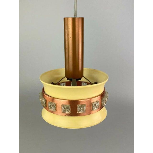 Mid-Century Space Age Pendant Lamp in Metal from VEB For Sale - Image 8 of 10