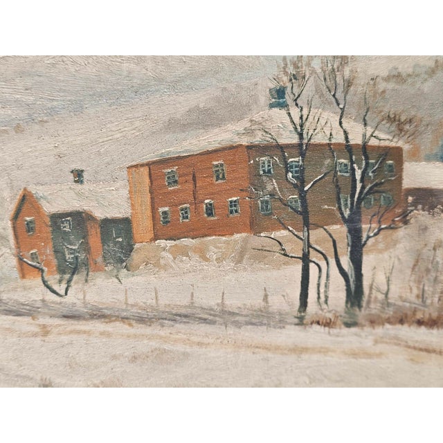 Winter Landscape, 1920s-30s, Oil Painting, Framed For Sale - Image 8 of 12