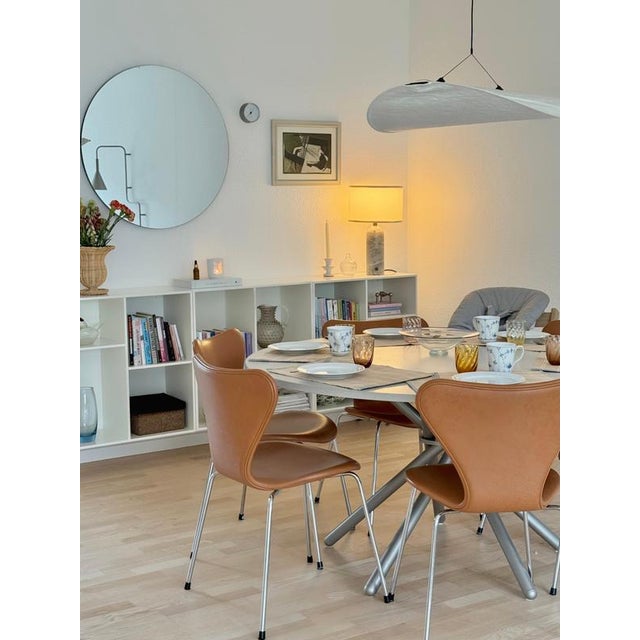 Hector Dining Table 140 with Light Concrete Top and Steel Legs by Eberhart Furniture For Sale - Image 18 of 18