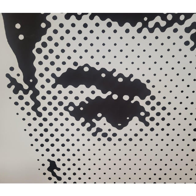 Hungarian Audrey Hepburn - Acrylic on Canvas Dot Painting by Janos Schaab For Sale In New York - Image 6 of 11