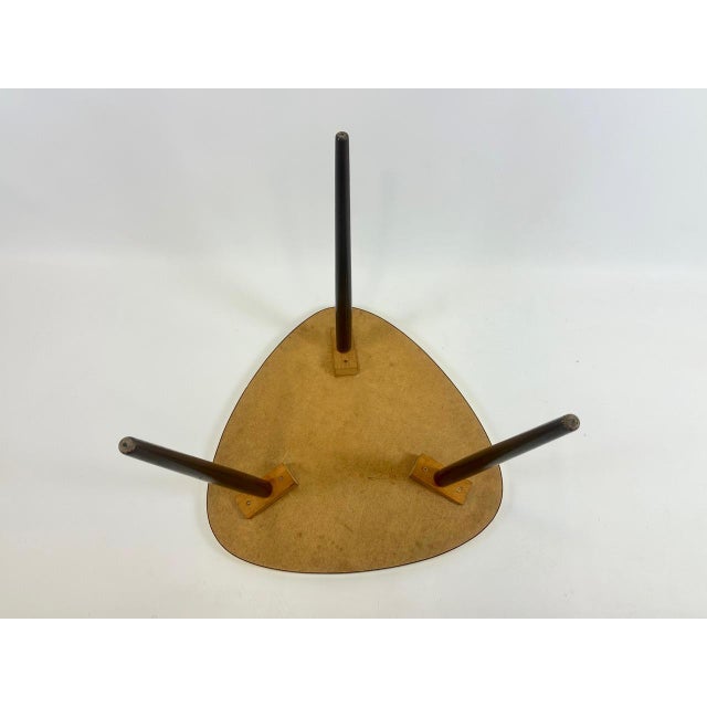 Wood Mid-Century German Tripod Side Table, 1960s For Sale - Image 7 of 12