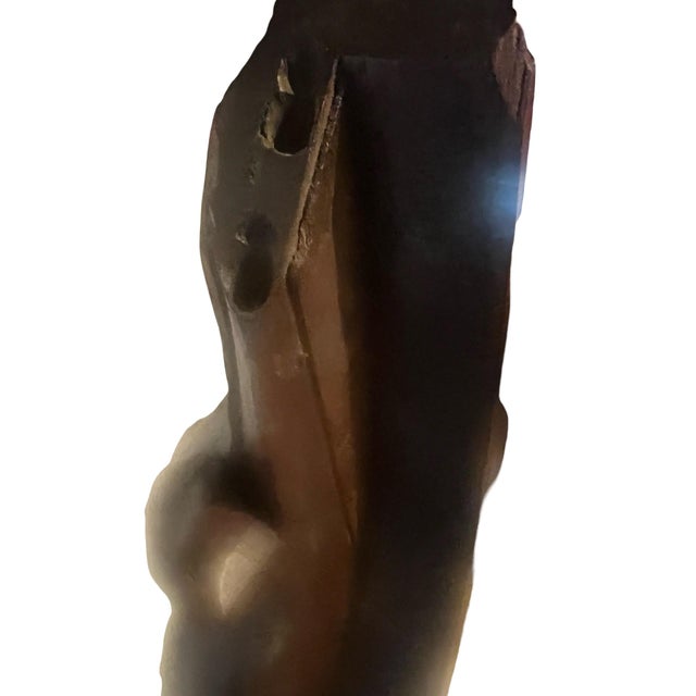 1900s Pair of Hand-Carved Architectural Figures on Marble Pedestals – Art Deco Period For Sale - Image 10 of 16
