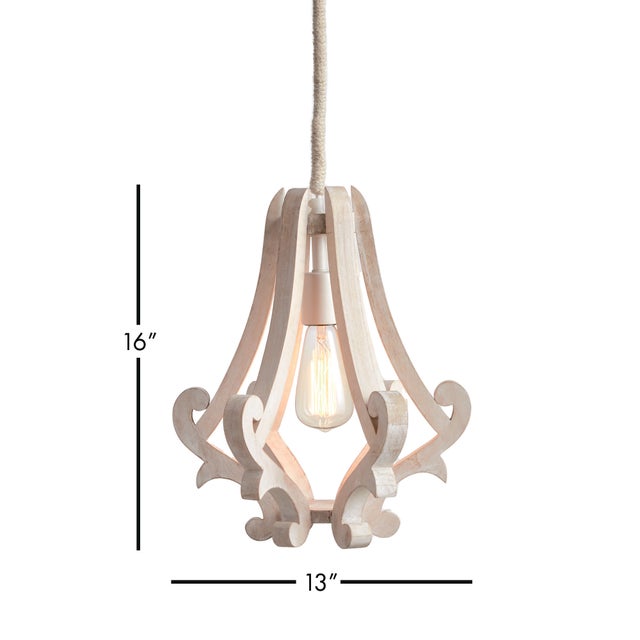 Wood Marguerite Pendant For Sale - Image 7 of 7