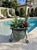 1980s Hand-Hammered Copper Planter on Wrought Iron Stand For Sale In West Palm - Image 6 of 10