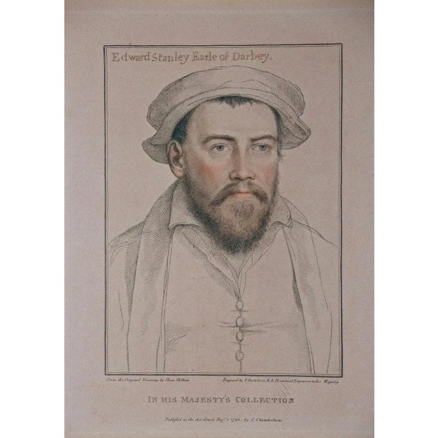 This is an 18th century engraved portrait of "Edward Stanley" created by Francesco Bartolozzi (1728–1815), after a drawing...