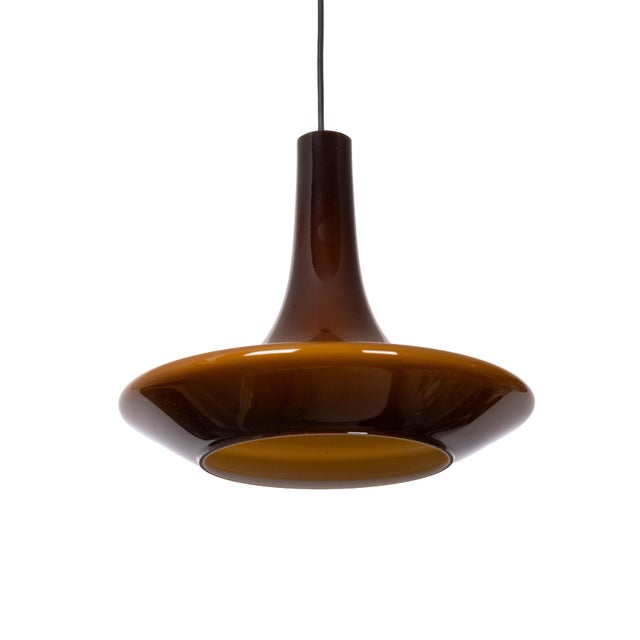 Large Amber Murano Glass Pendant Light by Peill & Putzler, Germany, 1970s For Sale - Image 10 of 10
