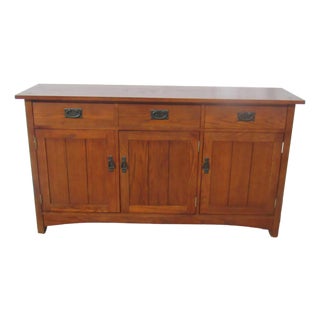 1980s Mission Pennsylvania House Oak Cabinet Sideboard For Sale