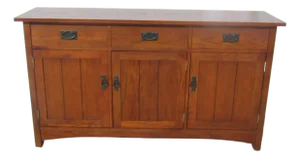 1980s Mission Pennsylvania House Oak Cabinet Sideboard