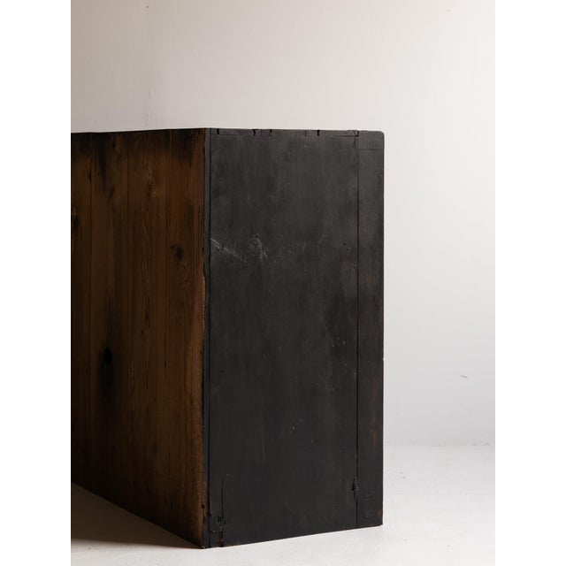 Japanese Antique Wabi Sabi Black Tansu 1860s-1900s / Chests Cabinet For Sale - Image 13 of 15