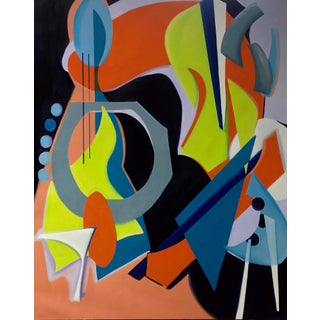 Nobody Dreams of Orange Sherbet by Amy Hutcheson | Oil on canvas Abstract composition with bold colors. For Sale