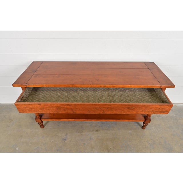 Baker Furniture Italian Provincial Carved Maple Sideboard Buffet or Console Table For Sale In South Bend - Image 6 of 12