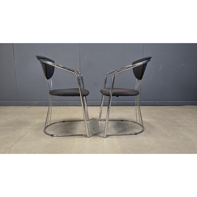 Vintage Chrome Dining Chairs from Effezeta, 1970s, Set of 4 For Sale - Image 3 of 12