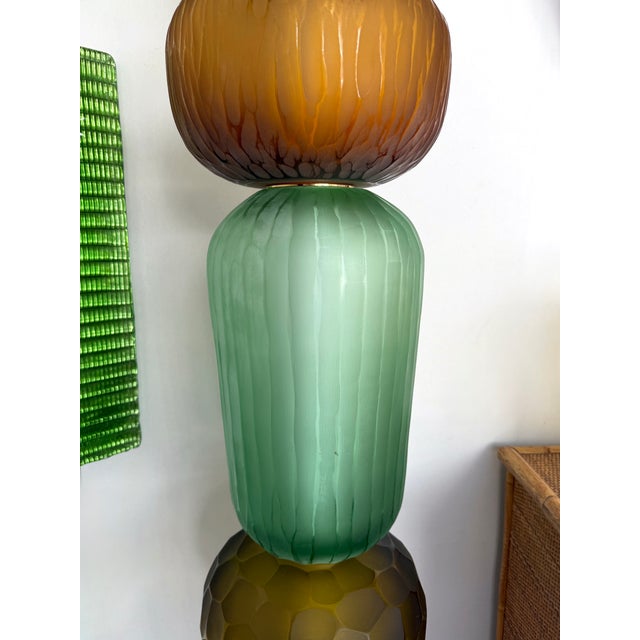 Large Contemporary Totem Murano Glass Floor Lamp by Studio Ad, Italy For Sale - Image 13 of 14