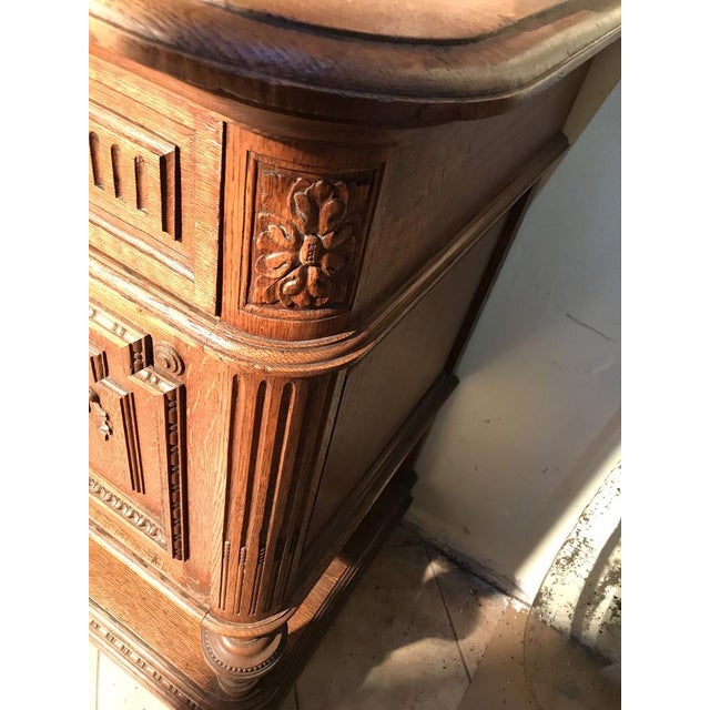 Carved Oak Chest of Drawers with Extension, 1920s For Sale - Image 14 of 18