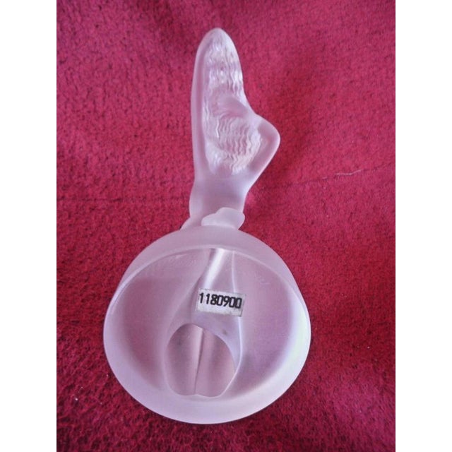Glass Frosted Crystal Glass Nude Chrysis Figurine from Lalique, 1980s For Sale - Image 7 of 10