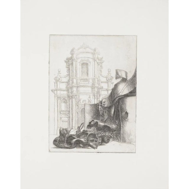Riccardo Tommasi Ferroni - Baroque Rome - Original Etching - 1965 For Sale