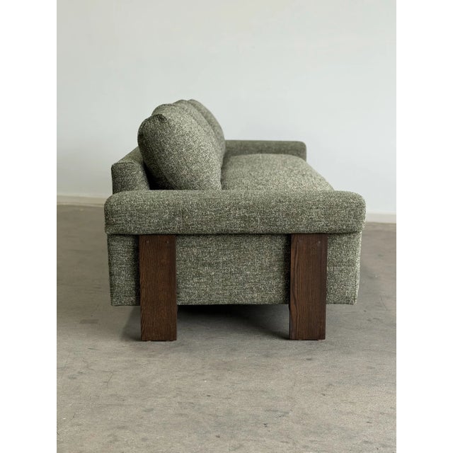 Green Scarpa Sofa in Green Tweed For Sale - Image 8 of 10