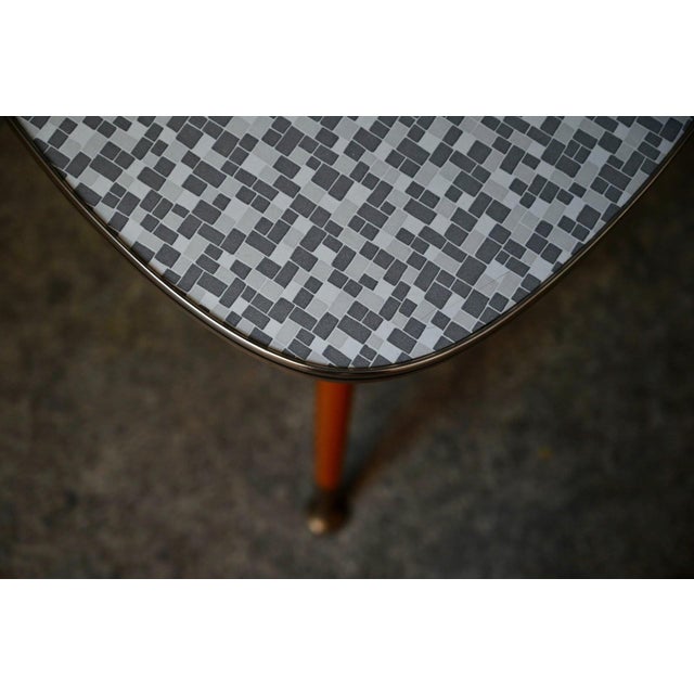 Vintage Formica Tripod Cocktail Table with Compass Legs, 1960s For Sale - Image 4 of 11