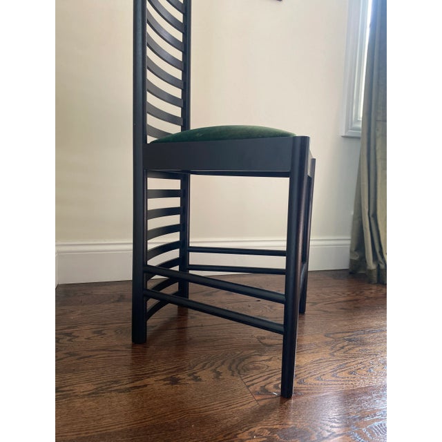 Art Nouveau Hill House Chair by Charles Rennie Mackintosh - Postmodern Icon, 1970s Production For Sale - Image 3 of 5