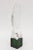 Plastic Vintage Pebbled Textured Transparent Lucite Sculpture on Green Lucite Base, 1980's For Sale - Image 7 of 12