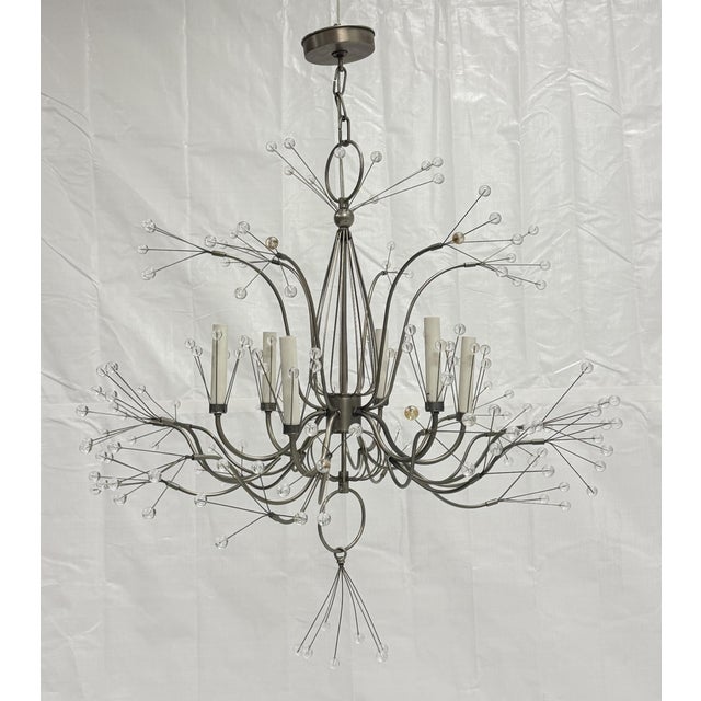 2010s "Splashing Water 37" Chandelier in Pewter & Acrylic by Remains Lighting For Sale - Image 5 of 18