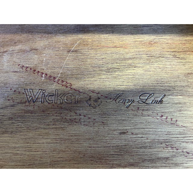 Vintage Henry Link for Lexington Rattan and Wicker Etageres - A Pair For Sale In West Palm - Image 6 of 6