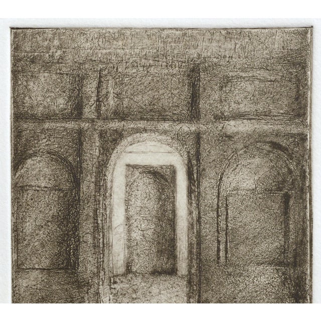 Impressionist Susan Varjavand "Whisperings at a Cross Point" Drypoint Etching circa 1990 For Sale - Image 3 of 8