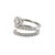 Early 21st Century 18k White Gold 1.07ct Diamond Spiral Wrap Pear Halo Flexible Band Ring, Size 7.5 For Sale - Image 5 of 8