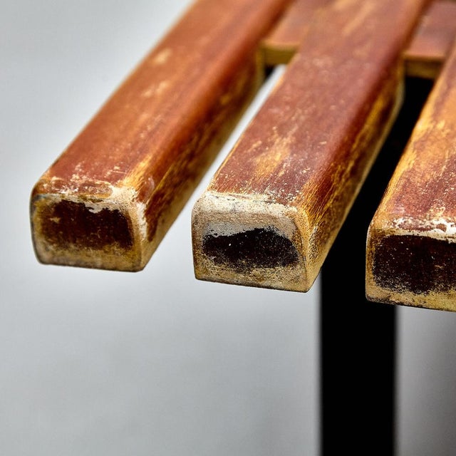Wood Cansado Bench attributed to Charlotte Perriand, 1950s For Sale - Image 7 of 14