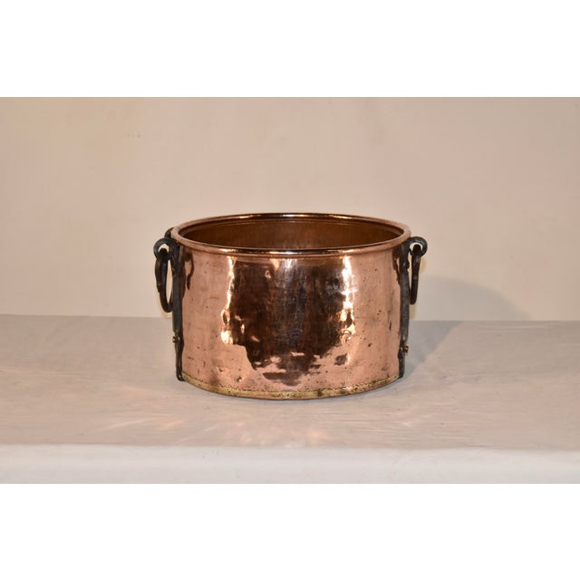 19th century copper pot with iron strapping from France. This copper pot is amazing! The quality of the craftsmanship is...