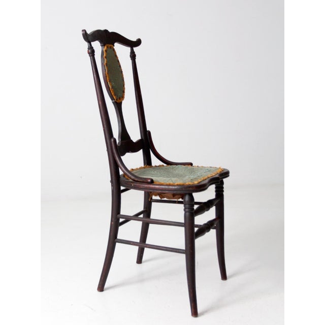 Brown Antique Victorian Aesthetic Movement Side Chair For Sale - Image 8 of 16