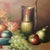Late 20th Century Vintage Original Still Life Oil Painting on Canvas Fruit and Wine Scene by Parkey For Sale - Image 5 of 11