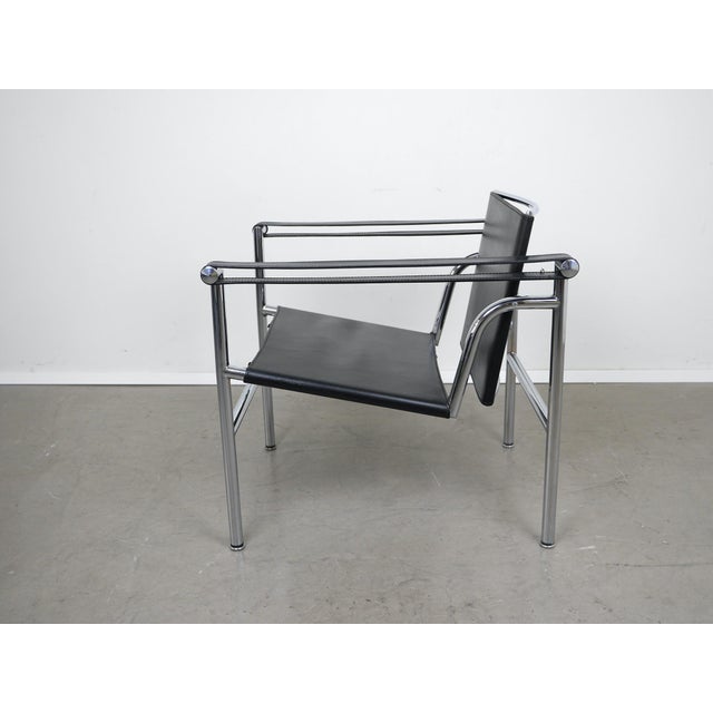 Tubular Steel LC 1 Chair by Le Corbusier, Pierre Jeanneret & Charlotte Perriand for Cassina, Italy, 1980s For Sale - Image 10 of 18