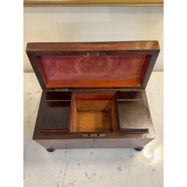 English Regency Rosewood Tea Caddy With Fitted Interior, Circa 1820 For Sale - Image 10 of 10