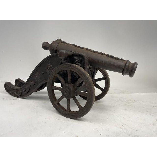 Vintage Decorative Cannon in Iron, 1940s For Sale - Image 11 of 12