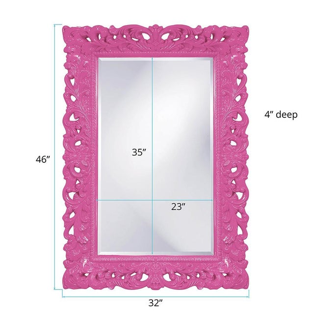 Kenneth Ludwig Chicago Barcelona Mirror - Glossy Hot Pink For Sale - Image 4 of 7