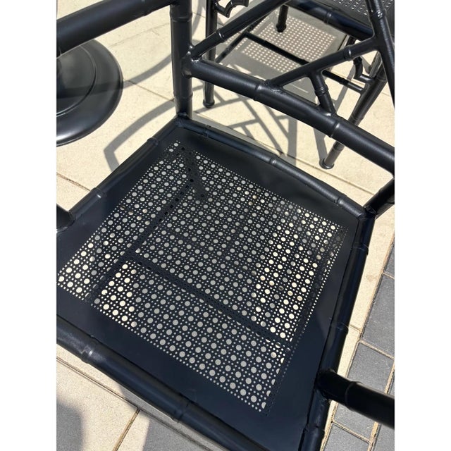 Vintage Restored Chinoiserie Patio Dining Set by Meadowcraft For Sale - Image 10 of 12