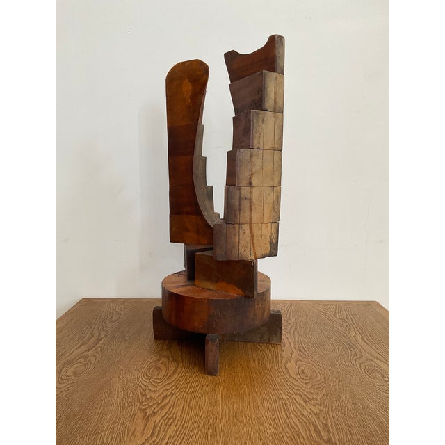 Antique Primitive Wooden Industrial Mold Found Object Art For Sale - Image 4 of 9