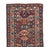 This is a hand knotted antique red ivory and navy blue tribal Caucasian Kazak rug, circa 1880-1900 measuring: 3 x 6 ft.
